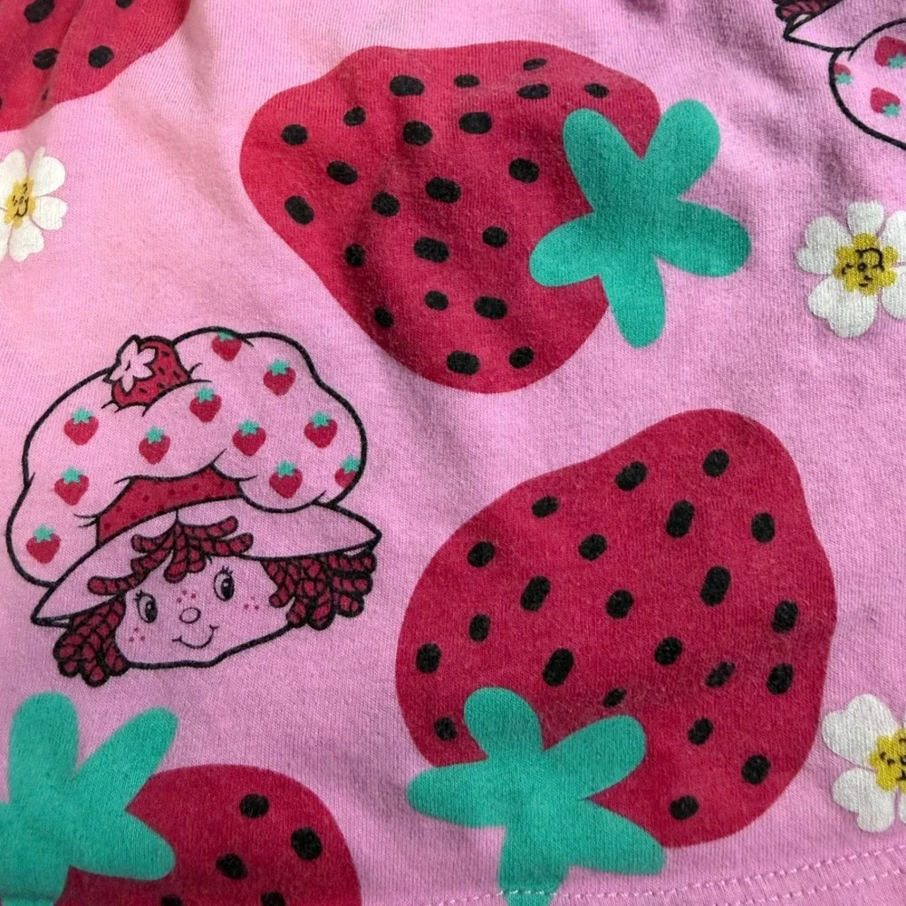 Strawberry Shortcake Toddler Girls Pink Strawberry Print Dress 3T